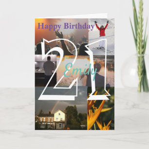 Personalised Photo Upload 21st Birthday Card