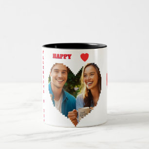 personalised photo valentine `sday  Two-Tone coffee mug