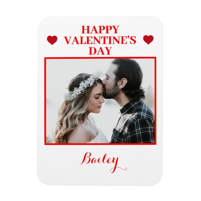 Personalised Photo Valentine's Day Flexible Magnet (Vertical)