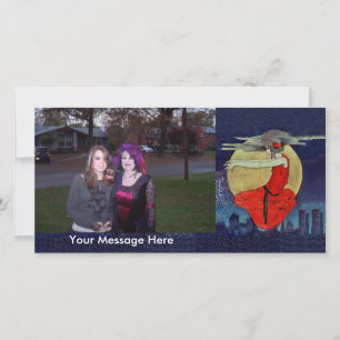 Personalised Photo Vintage Witch Woman Floating