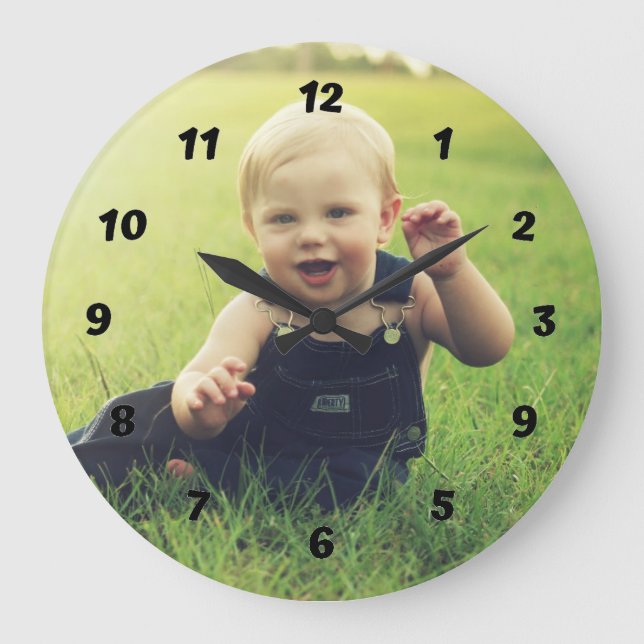 Personalised Photo Wall Clock (Front)