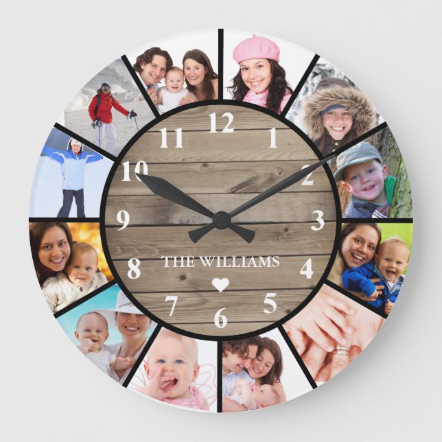 Personalised Photo Wall Clock Gifts for Him or Her (Front)