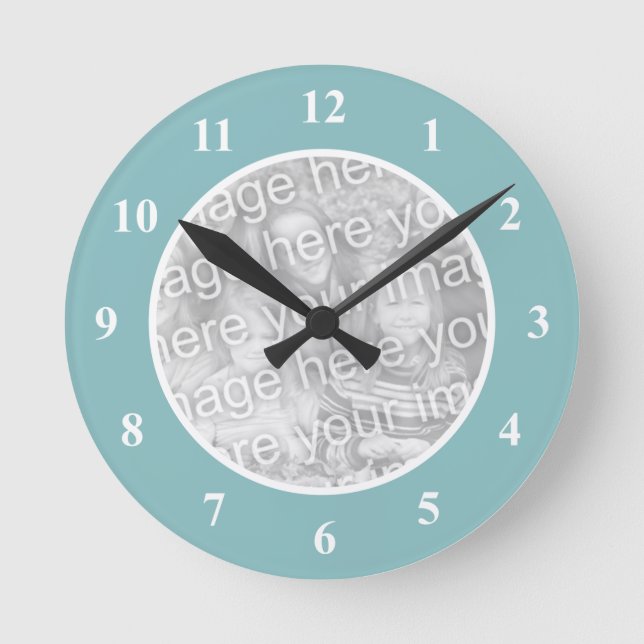 Personalised photo wall clock with your picture (Front)