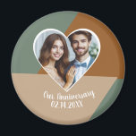 Personalised Photo Wedding Anniversary Keepsake Magnet<br><div class="desc">This magnet is perfect way to celebrate your wedding anniversary with your personalised photo inside a heart for a timeless keepsake for years to come.</div>
