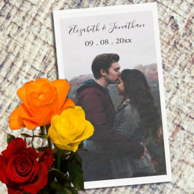 Personalised Photo Wedding Event Napkin (Creator Uploaded)