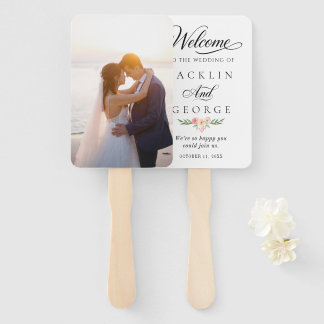 Personalised Photo Wedding Fan Program