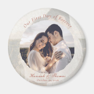 Personalised Photo Wedding Favour Couple Keepsake Magnet