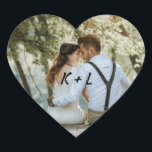 Personalised Photo Wedding Heart Sticker<br><div class="desc">Customise with a photo of your choice.
Upload your image easily,  easily edit the text and create your own.
The reference photograph used
is for illustration purposes only and is not included in the purchase.</div>