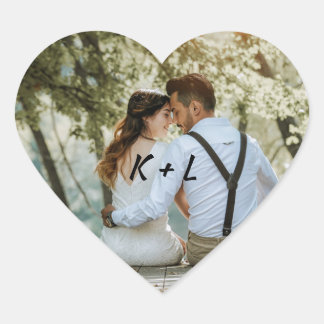 Personalised Photo Wedding Heart Sticker
