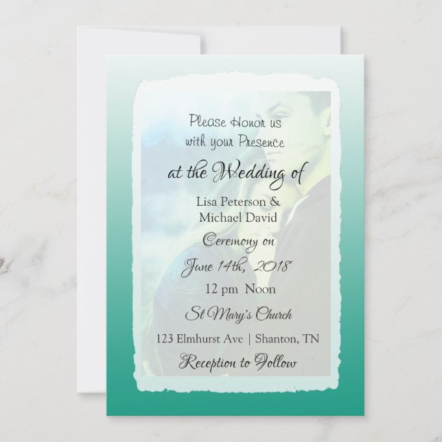 Personalised Photo Wedding invitations (Front)