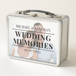 Personalised Photo Wedding Memories Metal Box