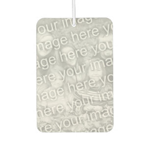 Personalised Photo Wedding Pink Gingham Car Air Freshener