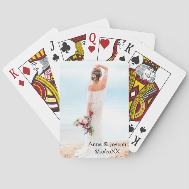 Personalised Photo Wedding Playing Cards (Back)