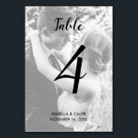 Personalised Photo Wedding Table Number Card<br><div class="desc">Personalised Photo Wedding Table Number Card</div>