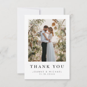 Personalised Photo Wedding Thank You Card Elegant 