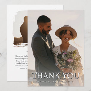 Personalised Photo Wedding Thank You Card Elegant