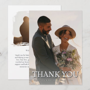 Personalised Photo Wedding Thank You Card Elegant