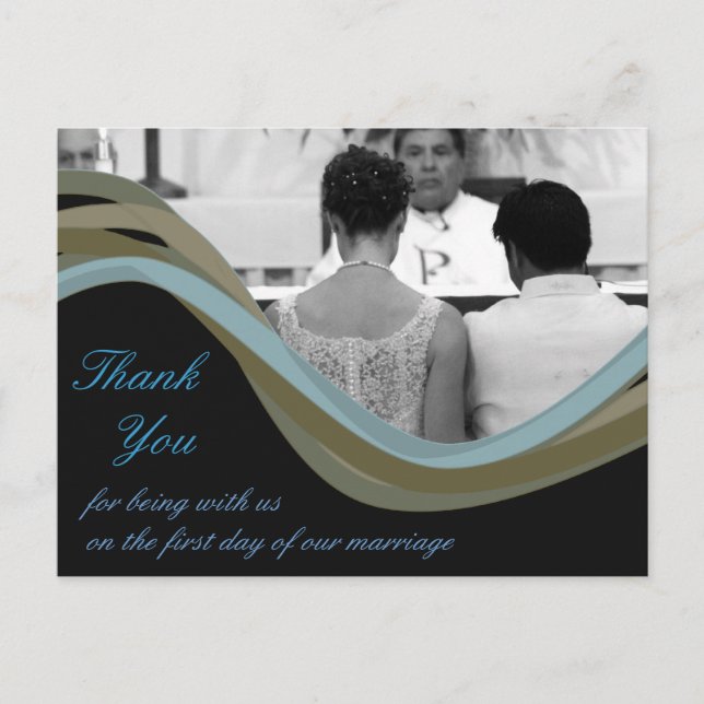 Personalised photo wedding thank you cards (Front)