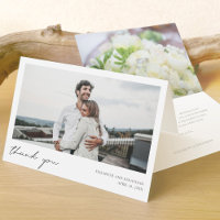Personalised Photo Wedding Thank You Note Card
