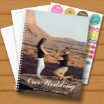 Personalised Photo Weekly Monthly Wedding Planner<br><div class="desc">Wedding planner with your favourite photo on the front - personalised with your details in chic lettering. Planner includes monthly and weekly layouts,  12 months,  60 pages with laminated soft cover front and back covers.</div>