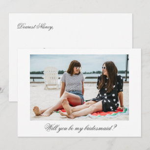 Personalised Photo Will You Be My Bridesmaid Card