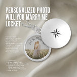 Personalised Photo Will You Marry Me Locket<br><div class="desc">This locket is a truly enchanting way to propose and cherish the moment forever. It's designed to hold a special photo of you and your beloved, and it doubles as a heartfelt marriage proposal. Imagine the look of surprise and joy on your partner's face when they open the locket to...</div>