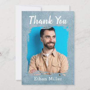 Personalised Photo with Custom Name Thank You Card