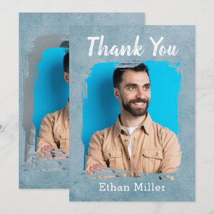 Personalised Photo with Custom Name Thank You Card