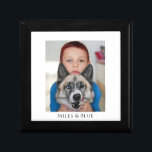 Personalised Photo Wood Keepsake Box<br><div class="desc">A unique personalised photo wood lacquered keepsake box. Replace this photo with your own favourite photo of any kind. Customise with you and your dog,  or cat,  or any pet,  and add your names below. A great keepsake.</div>