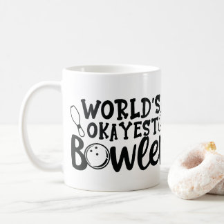 Personalised Photo "World's Okayest Bowler" Coffee Mug