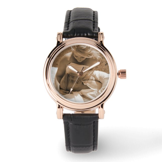Personalised Photo Wrist Watch for Wedding Gift (Front)