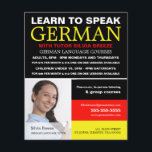 Personalised Photograph, German Language Course Flyer<br><div class="desc">Personalised Photograph,  German Language Course Advertising Flyers By The Business Card Store.</div>