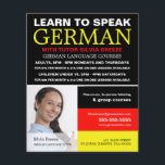 Personalised Photograph, German Language Course Flyer<br><div class="desc">Personalised Photograph,  German Language Course Advertising Flyers By The Business Card Store.</div>