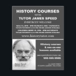 Personalised Photograph, History Course Advert Flyer<br><div class="desc">Personalised Photograph,  History Course Advertising Flyers By The Business Card Store.</div>
