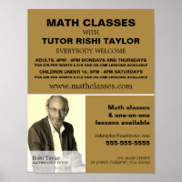 Personalised Photograph, Math Classes Advertising