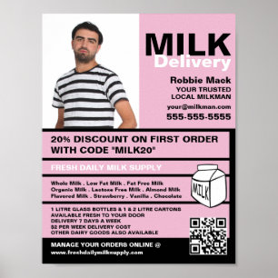 Personalised Photograph, Milkman/Woman Poster