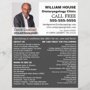 Personalised Photograph, Otolaryngologist Flyer
