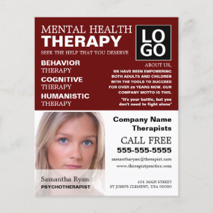 Personalised Photograph, Psychotherapist, Therapy Flyer