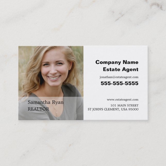 Personalised Photograph, Realtor, Estate Agent Business Card (Front)