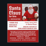 Personalised Photograph, Santa Claus Entertainer Flyer<br><div class="desc">Personalised Photograph,  Santa Claus Entertainer Advertising Flyers By The Business Card Store.</div>