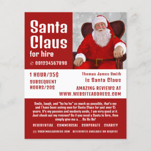 Personalised Photograph, Santa Claus Entertainer Flyer