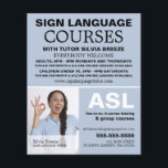 Personalised Photograph, Sign Language Course Flyer<br><div class="desc">Personalised Photograph,  Sign Language Course Advertising Flyers By The Business Card Store.</div>