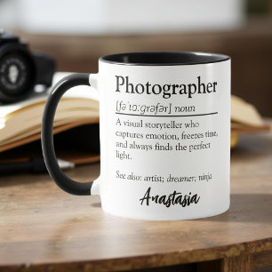 Personalised Photographer Definition Appreciation Mug