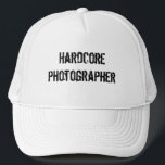 Personalised Photographers  Hat<br><div class="desc">A hat for the hardcore photographer.
Let them know where you are coming from!</div>