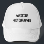 Personalised Photographers  Hat<br><div class="desc">A hat for the hardcore photographer.
Let them know where you are coming from!</div>
