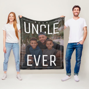 Personalised PhotoPop Best Uncle Ever Fleece Blanket
