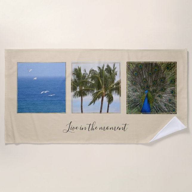 Personalised Photos and Text     Beach Towel (Front)