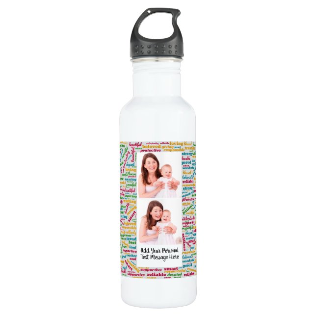  Personalised Photos And Text Funny Mothers Day 710 Ml Water Bottle (Front)