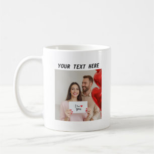 Personalised Photos and Text Happy Valentine's Day Coffee Mug