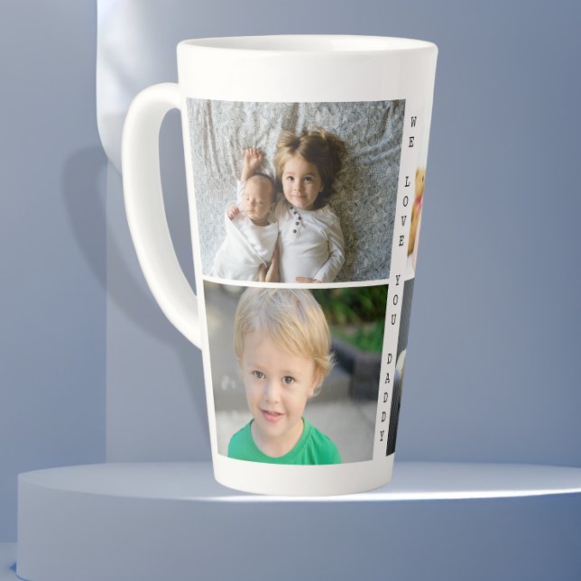 Personalised Photos and Text We Love You Daddy Latte Mug (Creator Uploaded)